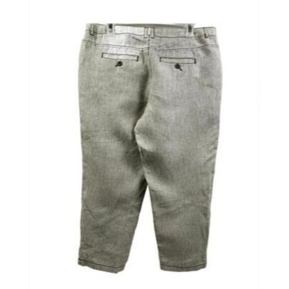 Marrakech Anthropologie Linen Pants Size 30 | Pinstripe Pull-On Wide Leg Trouser - Picture 3 of 8